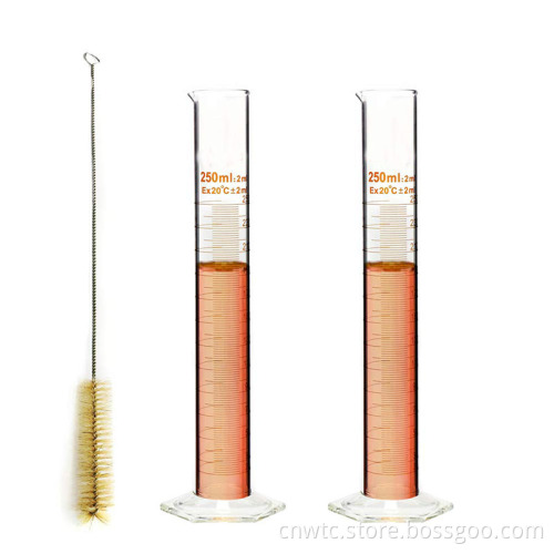 Glass Measuring Cylinder: Borosilicate Glass with Spout - Accurate Liquid Measurement Tool